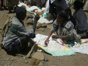 Salt for sale at the Lalibela Saturday market