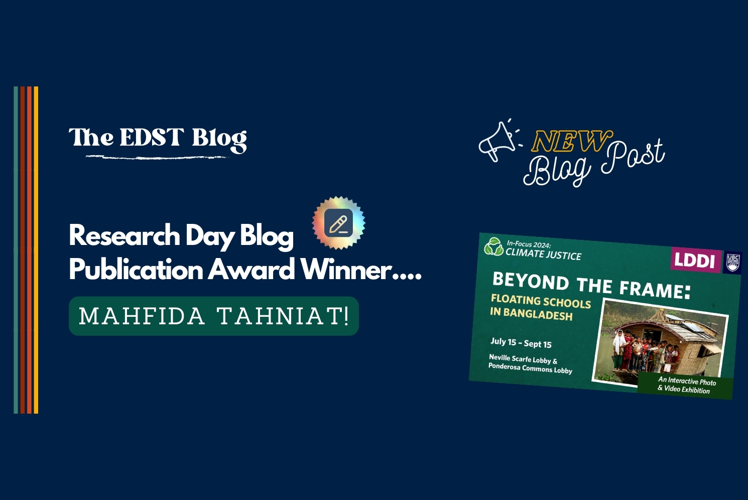 Winner of 2024 Research Day Blog Publication Award: Mahfida Tahniat!