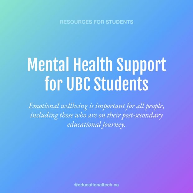 Mental Health Supports for UBC Students