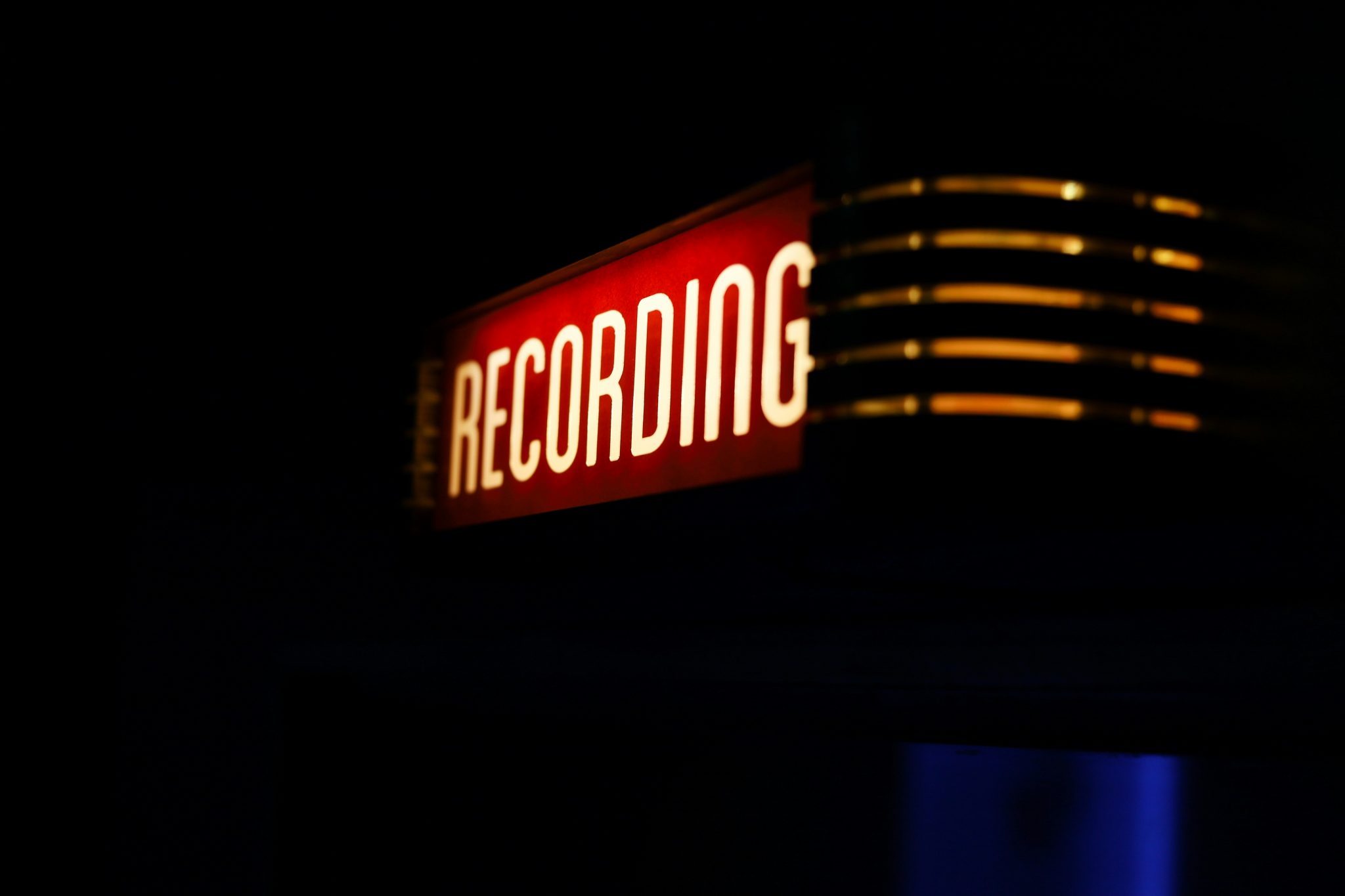 Recording sign