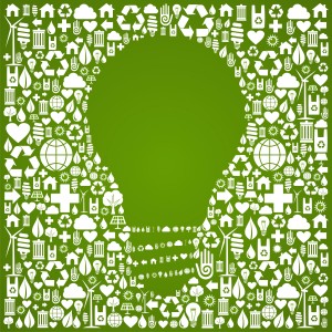 Eco green world ideas background