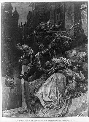 “Sweltering Night in New York – Tenement House Sufferers"