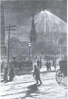 Electric Arc Lights in New York City’s Madison Square, 1881