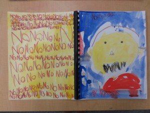 David Shannon Author Study - The students in this class loved this author's books so after reading many of them we discussed the components of his stories, similarities/differences, themes, etc. We used "David Goes to School" as a guideline to creating unique stories to each student over the course of a few weeks.