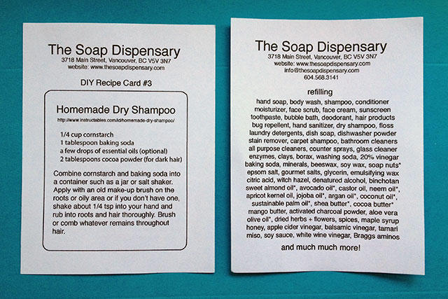Dry shampoo instructions