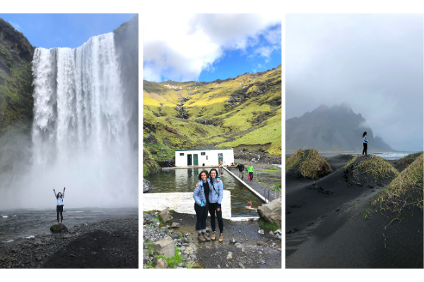 3-photo collage of Iceland