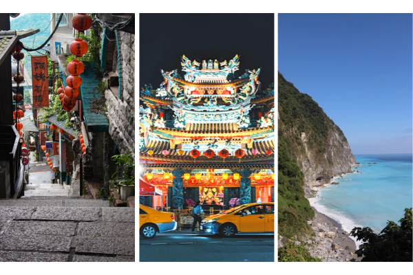 3-photo collage of Taiwan