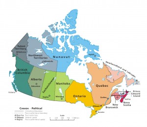 canada COLONIAL MAP