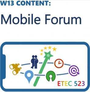 Week 13: Mobile Forum