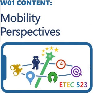 Week 1: Mobility Perspectives