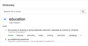 Defining “Education”