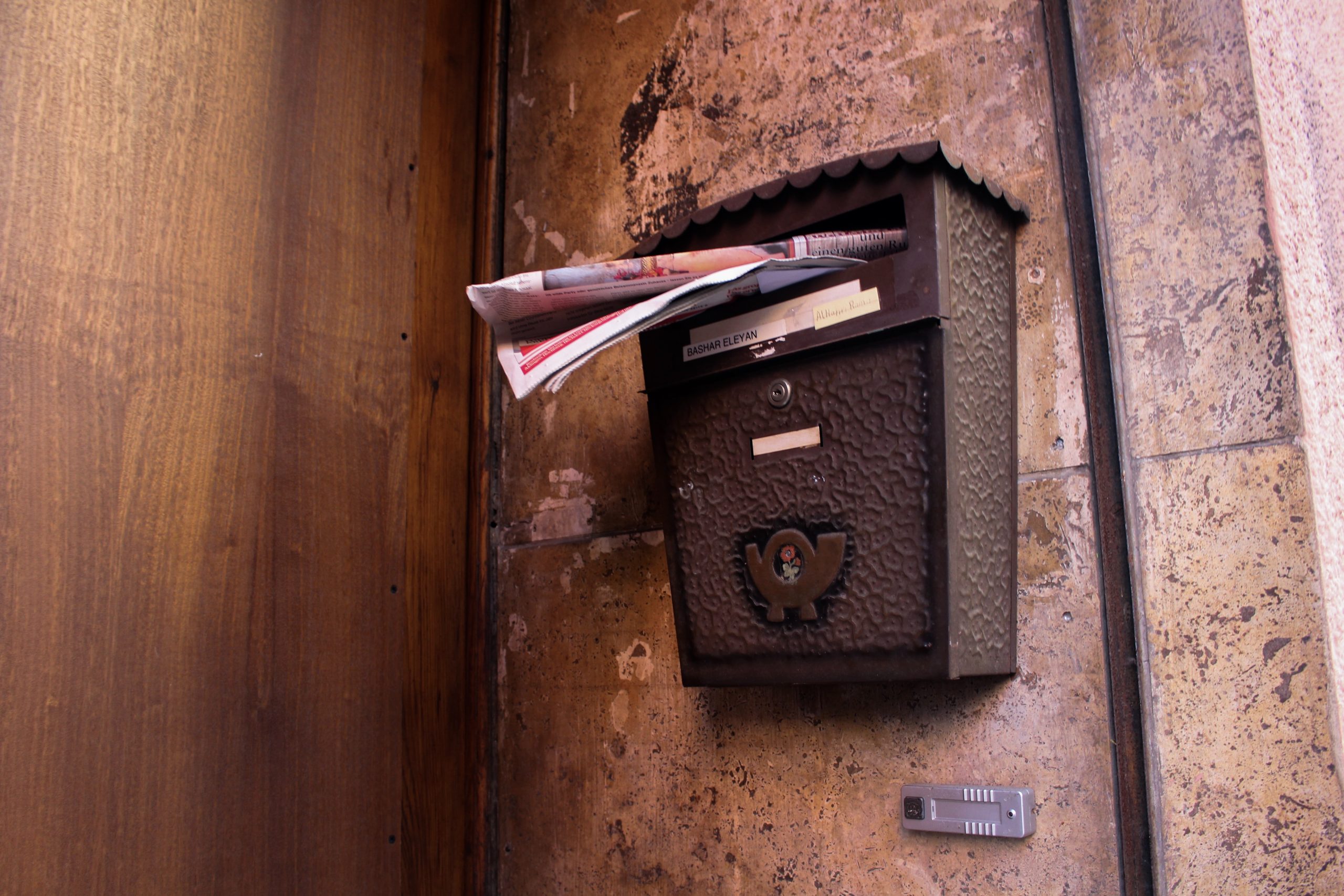 mailbox with newsletter