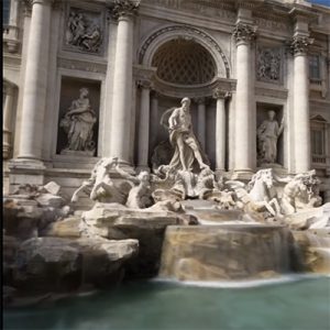 3-D rendered image of Trevi Fountain