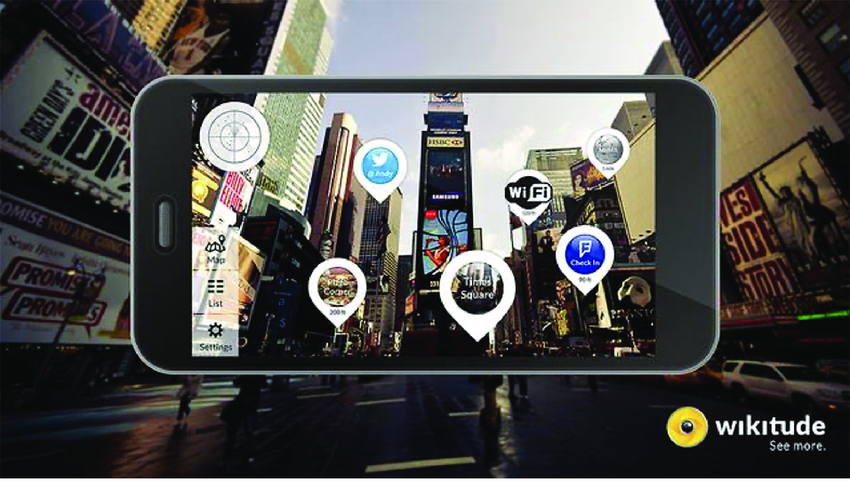 Times Square New York seen through the Wikitude AR browser