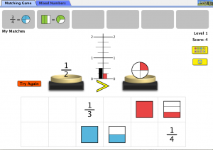 Image from simulation downloaded: http://phet.colorado.edu/en/simulation/fraction-matcher