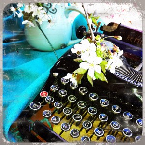 Antique Typewriter in the Spring