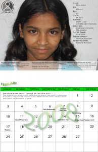 ANK 2008 fundraising calendar sample page