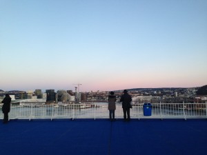 Waiting for our Cruise to leave the Oslo harbour for Copenhagen!