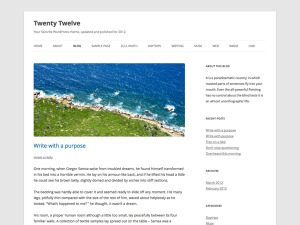 New Theme: Twenty Twelve