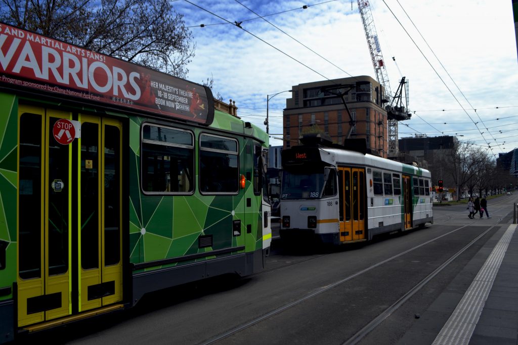 Within the CBD these trams are free to ride any day, any time!