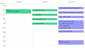 Galiano Schedule