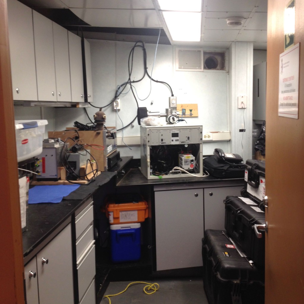 The Forward Filtration lab in the process of setup.
