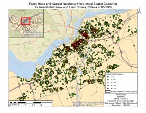 Fuzzy Mode Clustering vs Nearest Neighbour Hierarchical Spatial Clustering