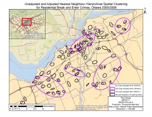 Unadjusted and Adjusted Nearest Neighbour Hierarchical Spatial Clustering