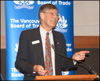 John speaking at Vancouver Board of Trade, 2006
