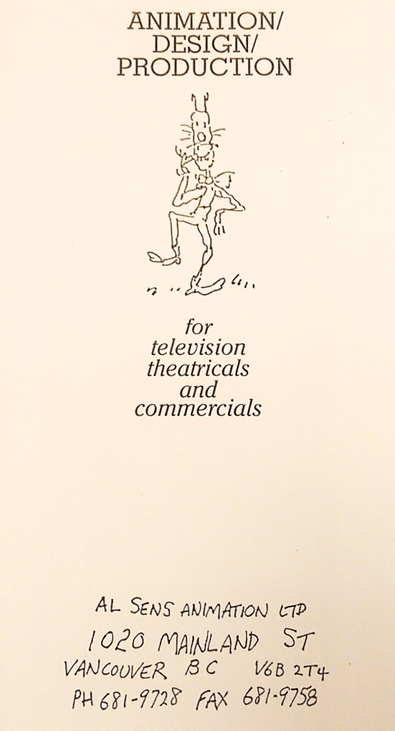 The address for Sens’s studio, presumably in his own handwriting.2