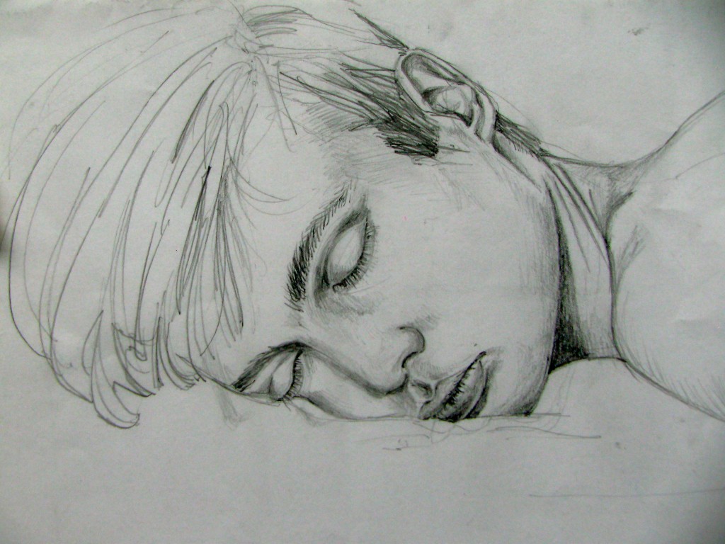 pencil portrait study