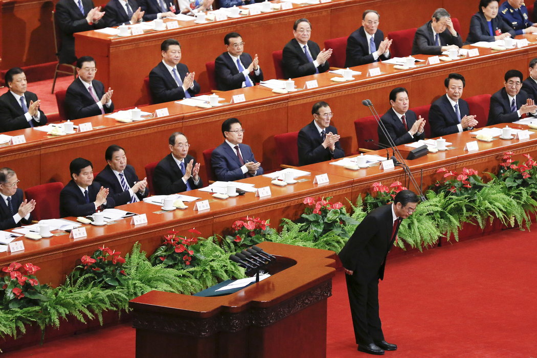 Zhou Qiang, China's Chief Justice, at the National People's Congress in March, 2017