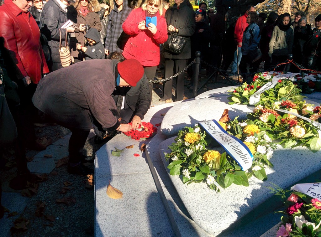 Remembrance Day 2014: UBC Lays a Wreath at Japanese Canadian War ...