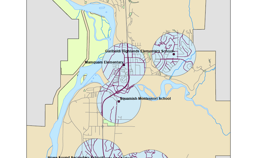 District Of Squamish Gis Active Transportation In Squamish: A Gis Analysis | Janae Vlaar