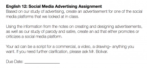 Social Media Advertising Assignment