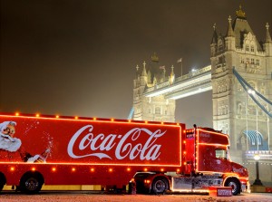 Coca-Cola does an excellent job of maintaining their brand identity while still introducing a festive mood.