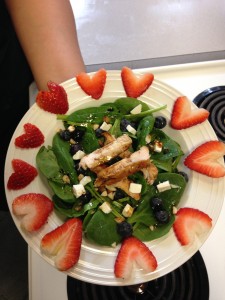 Foods 11- Chicken Strawberry Feta Spinach Salad