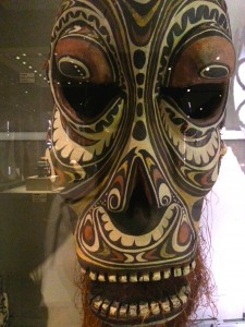 I spent quite a while staring at these masks and the details painted on them...though they are slightly unsettling!