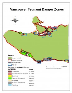 Vancouver Tsunami Danger Zones Map
