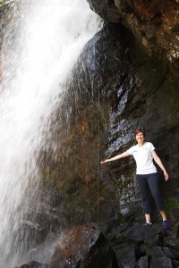 We hiked up to the waterfall