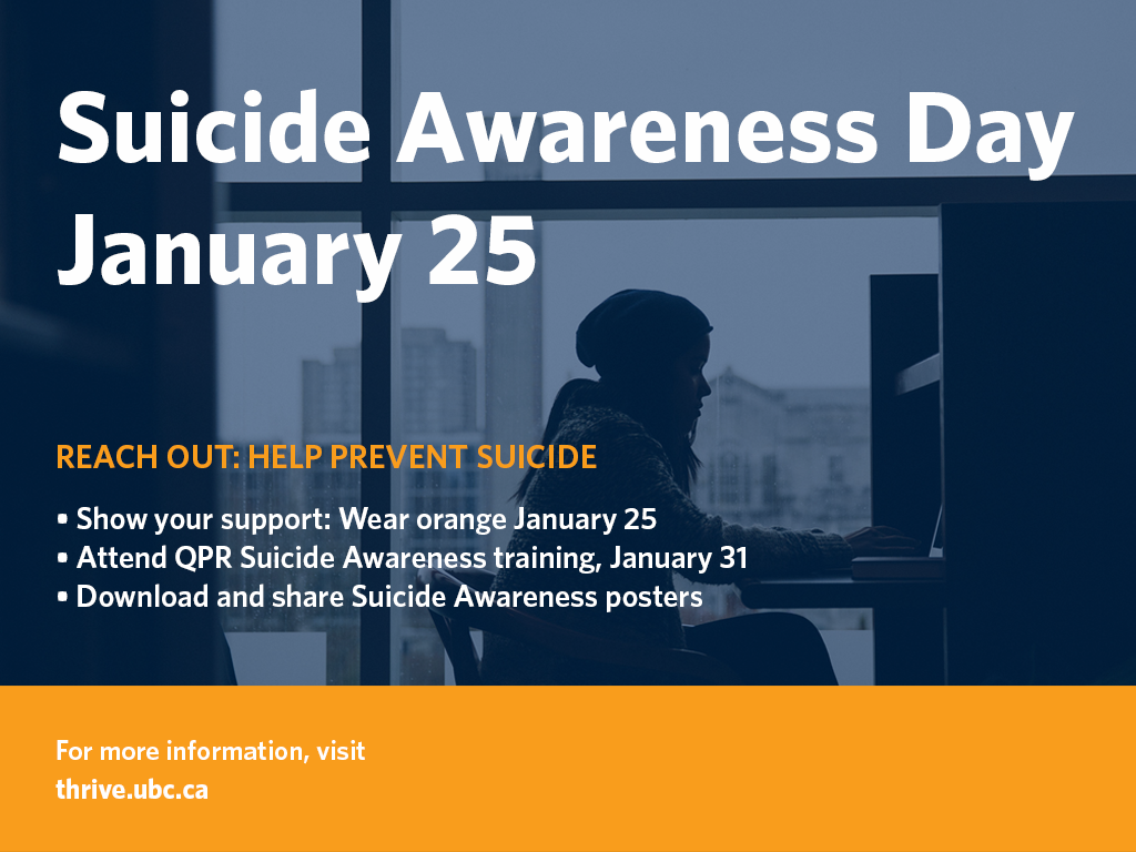 Suicide Awareness Day – Jan 25, 2017 | LFS Undergraduate Blog