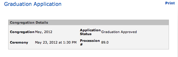 Graduation approved