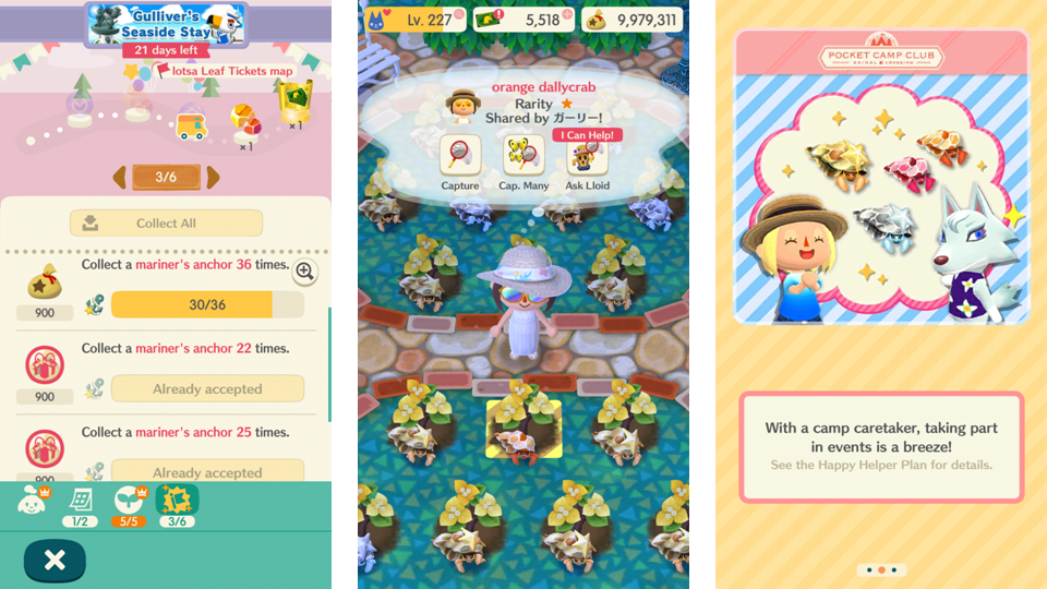 Animal Crossing Pocket Camp Goals and Events