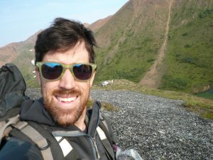 Luke Crevier working in the Yukon Territory.