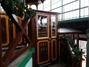 Funicular up the great hill of Buda to the Royal Palace