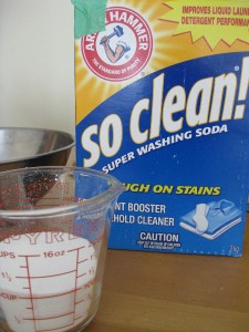 Laundry Soap - washing soda measured