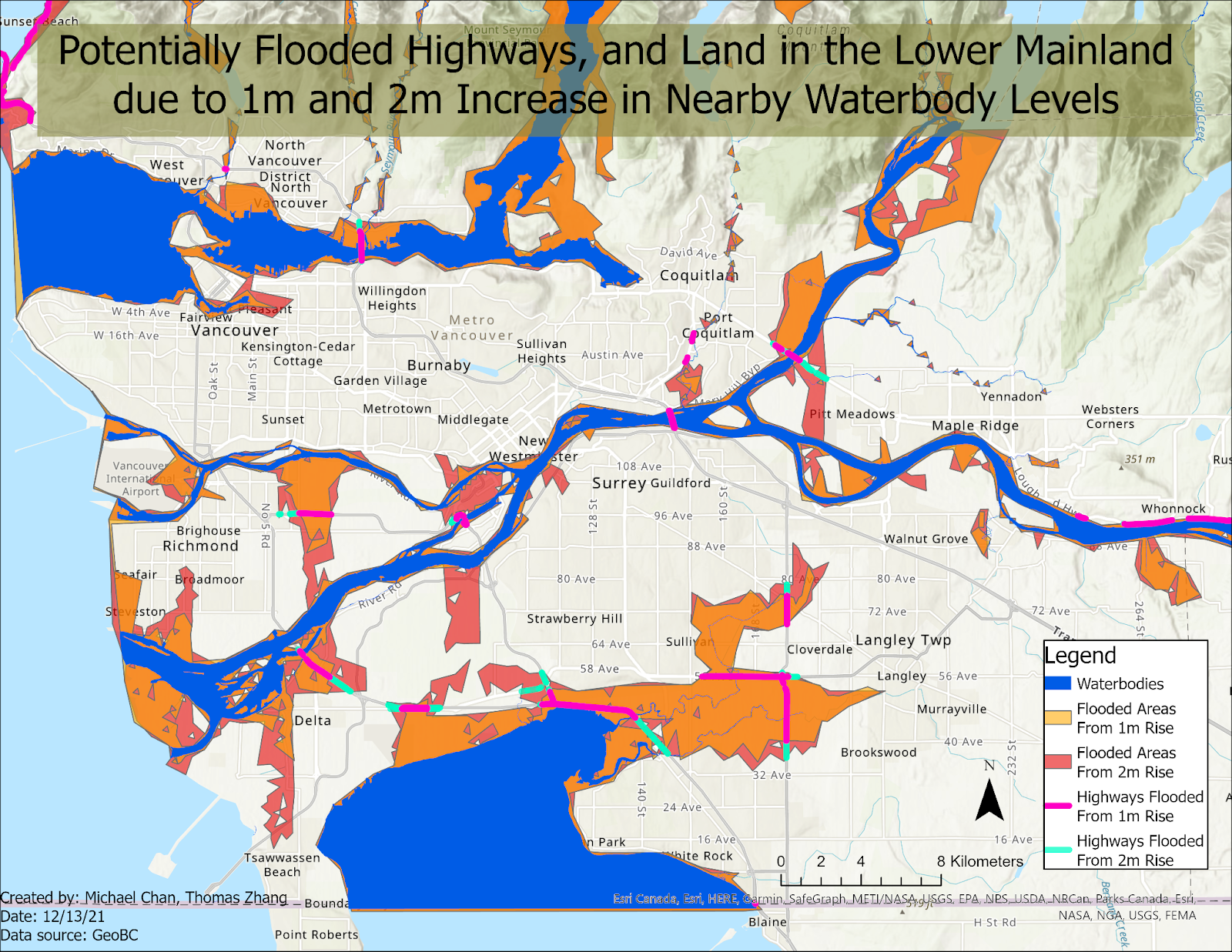 Results – Flooding Along the Fraser River