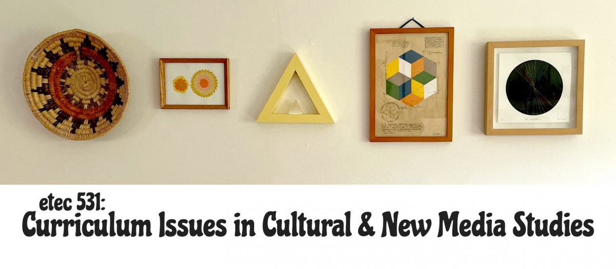 ETEC 531: Curriculum Issues in Cultural & New Media Studies