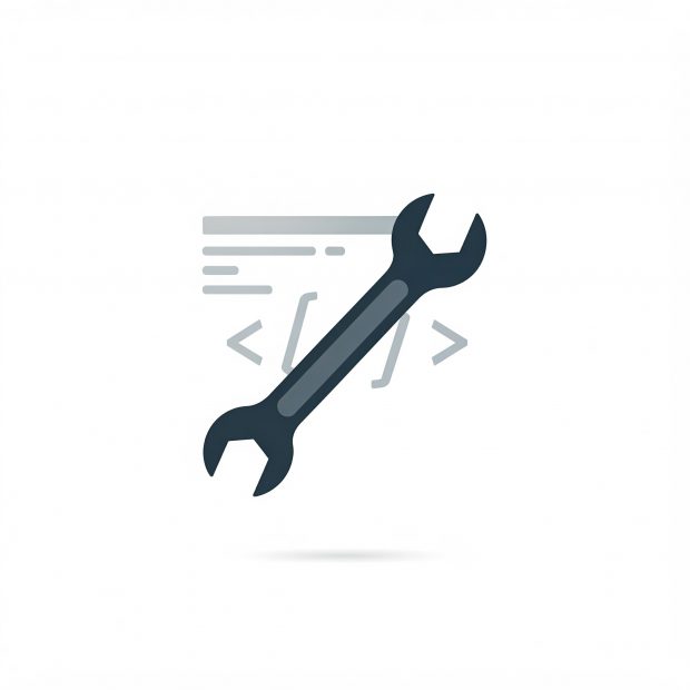 An image of wrench signifying fixing errors also representing a mechanical engineer problem soving in software domain