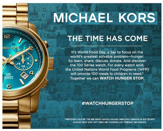 Response to Nicole Kwong's blog: Michael kors “Watch hunger stop” |  Marketing Blog